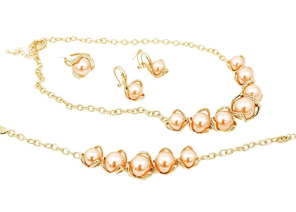 Jewellery > Women's Jewellery > SetsSet of pearl necklace-bracelet-earrings-ring