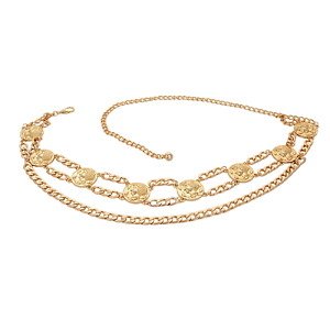 Jewellery > Women's Jewellery > BeltsGold-plated large coin belt