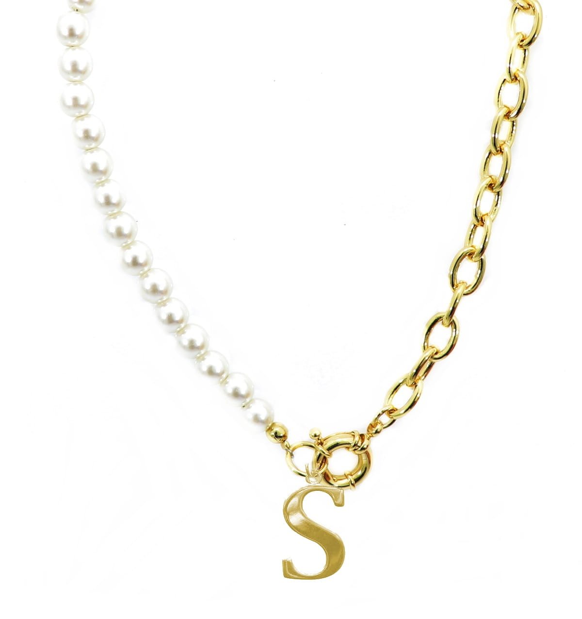 Jewellery > Women's Jewellery > NecklacesChain with a letter and pearls